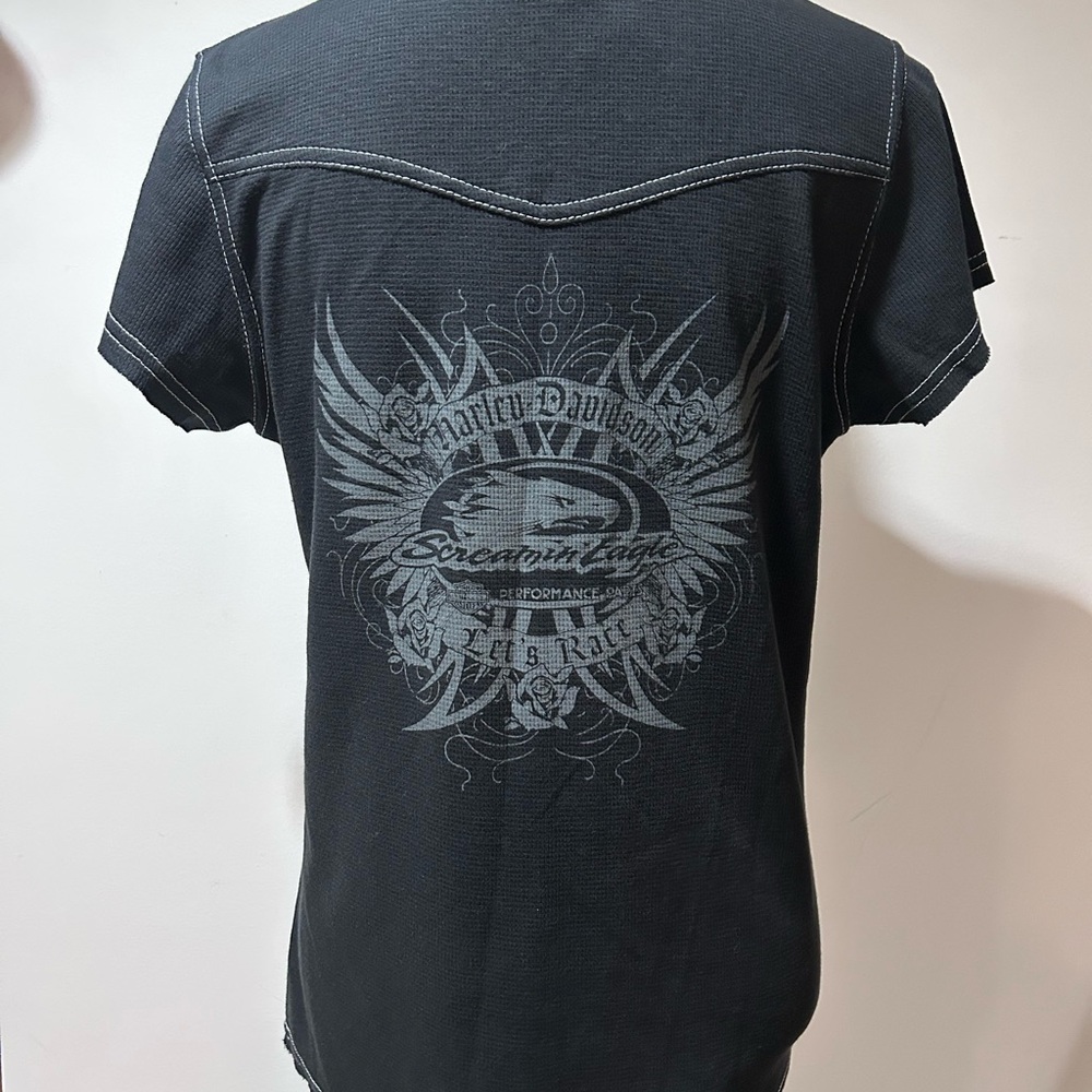 Woman’s Vintage NHRA Harley Davidson shirt